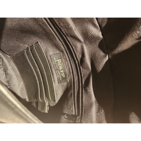 ROLFS Vintage Black Pebble Leather Front Flap Saddle Shoulder Bag - Picture 9 of 11